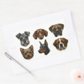 Artistic Dog Breed Portraits Part 2 長方形シール (封筒)