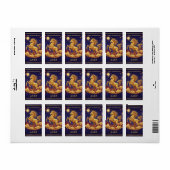 Artistic Dragon-Horse 2026 Lunar New Year Card ラベル (フルシート)