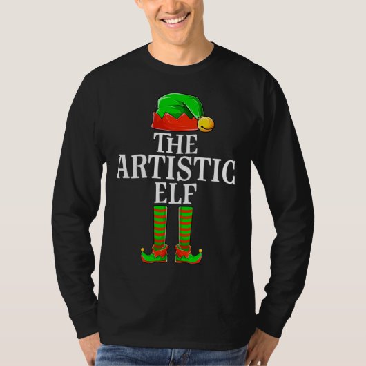 Artistic Elf Women Apparel Christmas Family Matchi Tシャツ (正面)