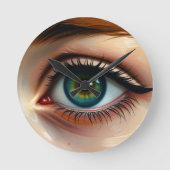 Artistic Eye Wall Clock – Surreal Vision Art ラウンド壁時計 (正面)