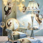 Artistic Fabric Panel Cats ファブリック