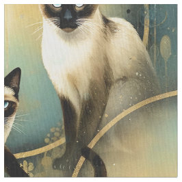 Artistic Fabric Panel Cats ファブリック