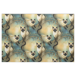 Artistic Fabric Panel Cats ファブリック