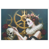 Artistic Fabric Panel Woman with Skull ファブリック (ファットクウォーター)