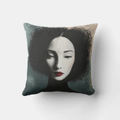 Artistic Faceless Woman Portrait クッション (裏面)