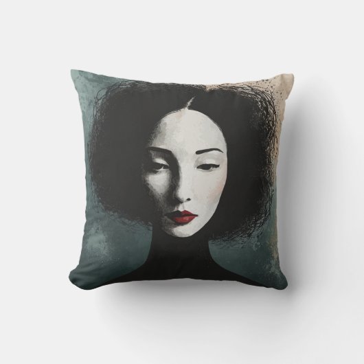 Artistic Faceless Woman Portrait クッション (正面)