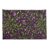 Artistic Floral Motif: Purple Flowers 枕カバー (裏面-右)