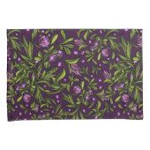 Artistic Floral Motif: Purple Flowers 枕カバー (正面右)