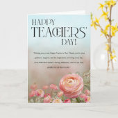 Artistic Floral Teacher’s Day Card カード (黄色い花)