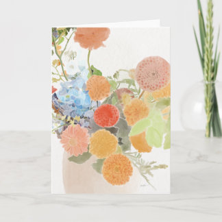 Artistic Floral Watercolor Card カード