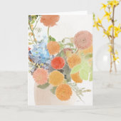 Artistic Floral Watercolor Card カード (黄色い花)
