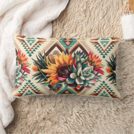 artistic flower pattern pillow ランバークッション