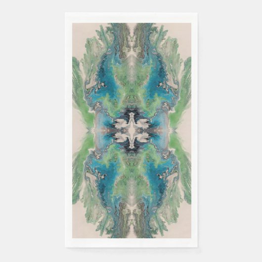 Artistic Fluid Abstract in Aqua & Green (正面)