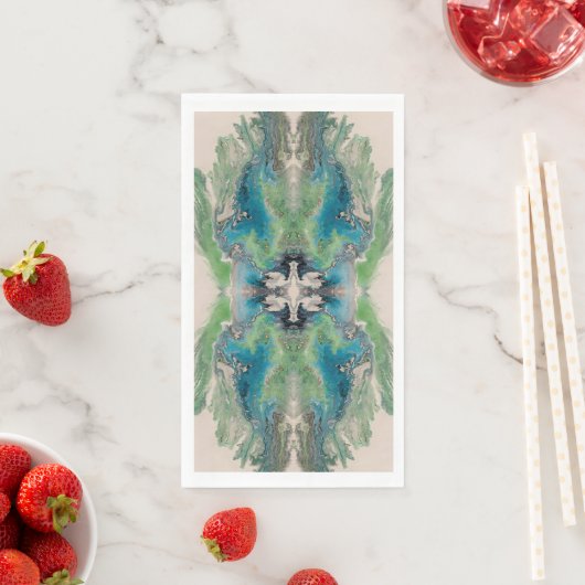 Artistic Fluid Abstract in Aqua & Green (インサイチュ)