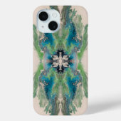 Artistic Fluid Abstract in Aqua & Green  Case-Mate iPhoneケース (裏面)
