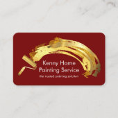 Artistic Gold Brush Paint Splatter 名刺 (正面)