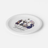 Artistic Graduation Celebration Fashion Sketch ペーパープレート (アングル)