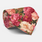 Artistic Graduation Gifts For Him Peonies Floral ネクタイ (ロール)