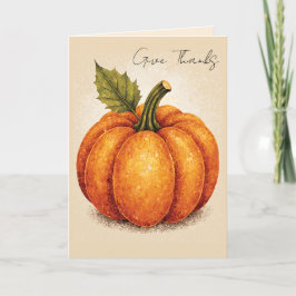 Artistic Grain Thanksgiving Pumpkin カード