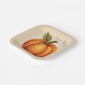 Artistic Grain Thanksgiving Pumpkin ペーパープレート (傾斜あり)