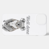 Artistic Graphite Koala Illustration Phone Case iPhoneケース (裏面横)