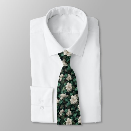 Artistic Groomsman Gift Gardenias ネクタイ (タイ)