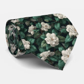 Artistic Groomsman Gift Gardenias ネクタイ (ロール)