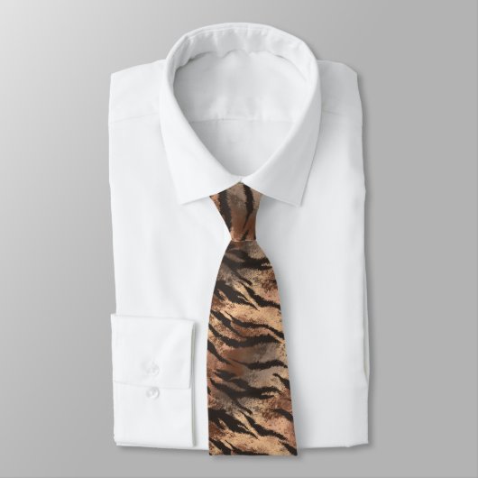 Artistic Groomsman Gift Tiger Print ネクタイ (タイ)