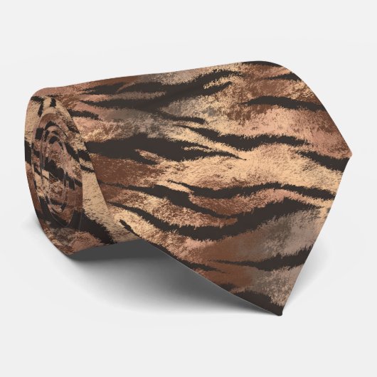 Artistic Groomsman Gift Tiger Print ネクタイ (ロール)