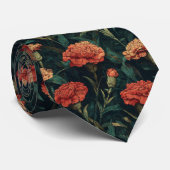 Artistic Groomsmen Gift Carnation Flower ネクタイ (ロール)