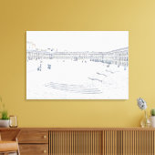 Artistic Halifax Piece Hall Heritage Landmark キャンバスプリント (インサイチュ (リビング))