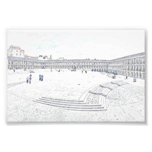 Artistic Halifax Piece Hall Heritage Landmark フォトプリント (正面)