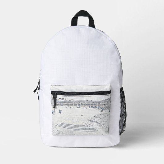 Artistic Halifax Piece Hall Heritage Landmark プリントバックパック (正面)