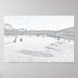 Artistic Halifax Piece Hall Heritage Landmark ポスター