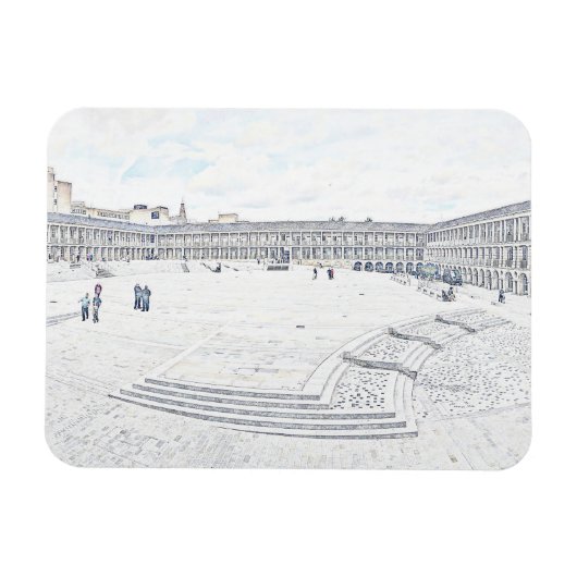 Artistic Halifax Piece Hall Heritage Landmark マグネット (横)