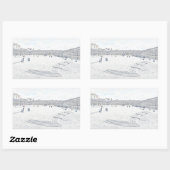 Artistic Halifax Piece Hall Heritage Landmark 長方形シール (シート)