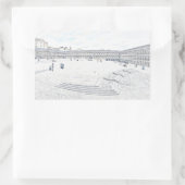 Artistic Halifax Piece Hall Heritage Landmark 長方形シール (バッグ)