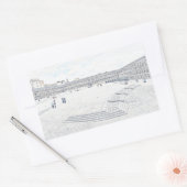 Artistic Halifax Piece Hall Heritage Landmark 長方形シール (封筒)