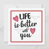 Artistic Hand Drawing Valentine Card for Wife シーズンカード (正面)