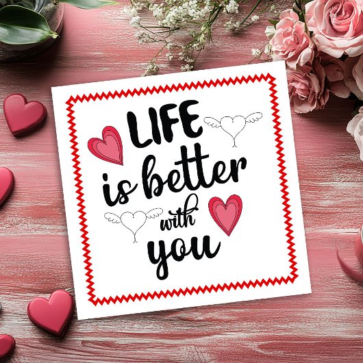 Artistic Hand Drawing Valentine Card for Wife シーズンカード