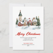 Artistic Holiday Scene Christmas Greeting Card シーズンカード (正面)