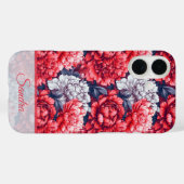 Artistic Housewarming Gift Peony Name Case-Mate iPhoneケース (裏面 (横))