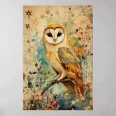 Artistic illustration of a barn owl, ポスター (正面)