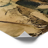 Artistic illustration of a barn owl, ポスター (角)