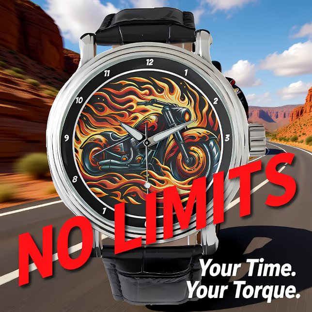 Artistic Illustration of a Motorcycle. 腕時計 (クリエイターアップロード済み)