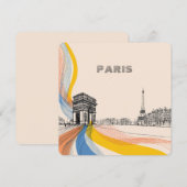 artistic illustration of iconic paris landmarks シーズンカード (正面/裏面)
