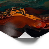 Artistic Japanese Koi Fish Portrait Oil Painting ポスター (コーナー)