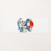 Artistic Japanese Soccer Cat for fitness art lover ヨガマット (正面(横))