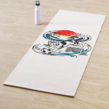 Artistic Japanese Soccer Cat for fitness art lover