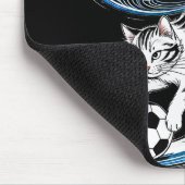 Artistic Japanese Soccer Cat for gaming, office マウスパッド (コーナー)